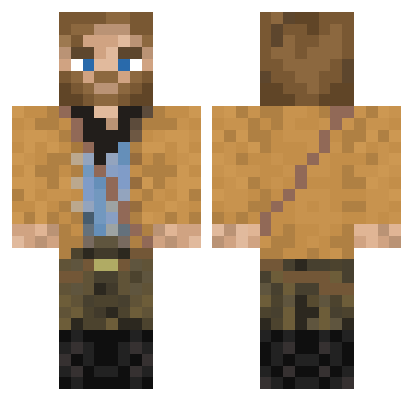 StormBlade42 Minecraft skin, front and back view