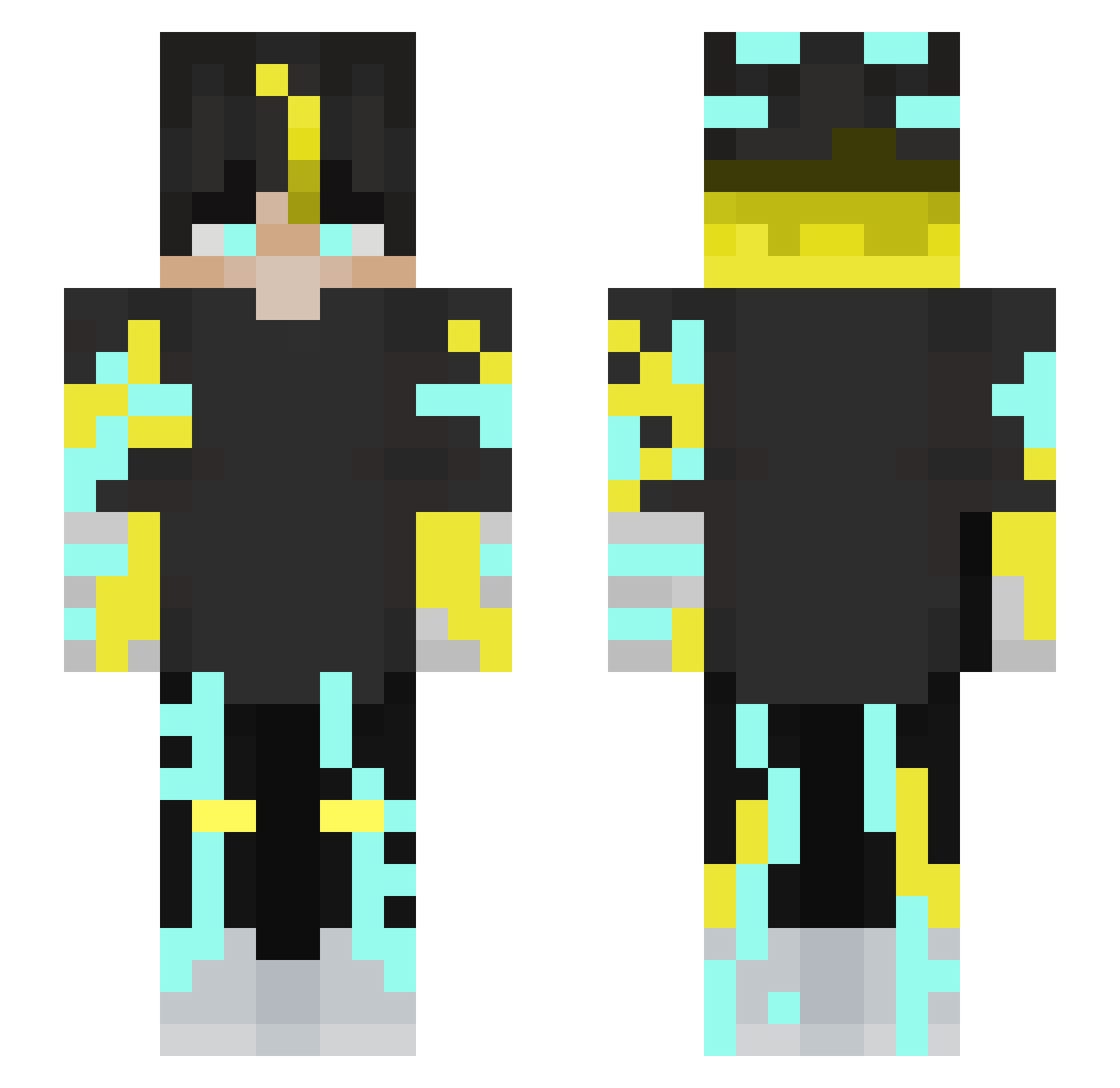 Samdoodoodoo Minecraft skin, front and back view