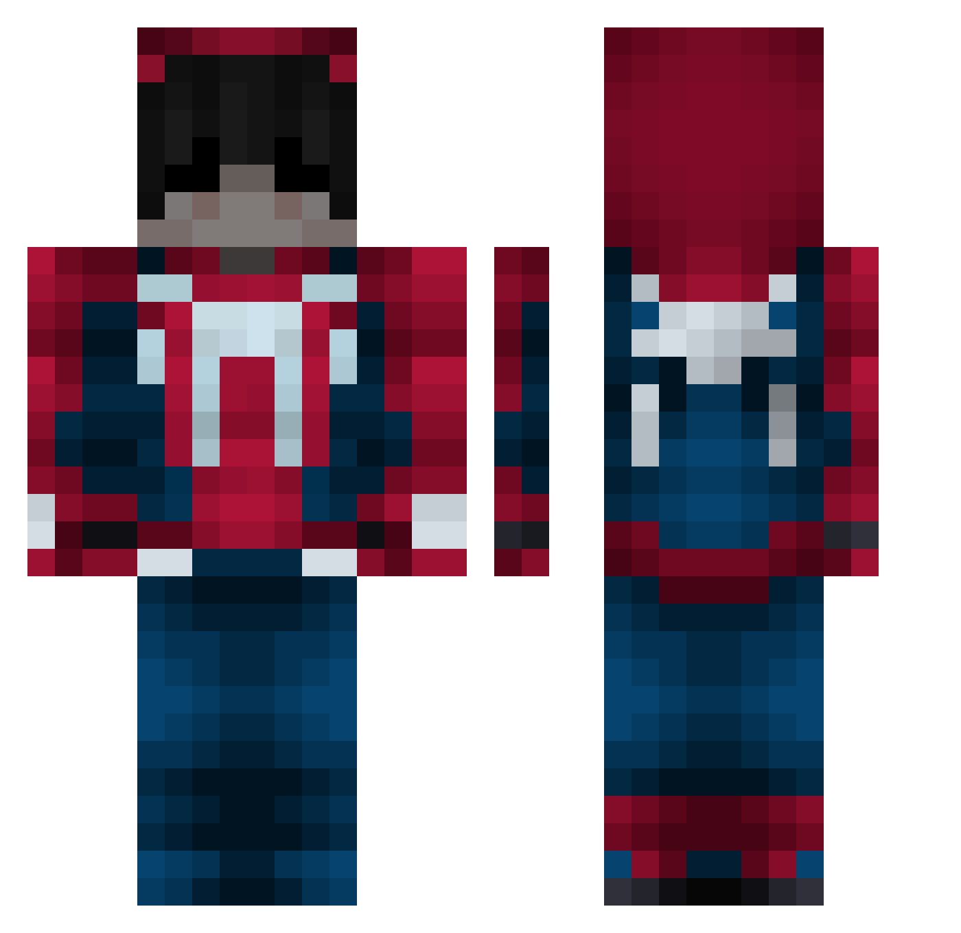 Zonczin Minecraft skin, front and back view