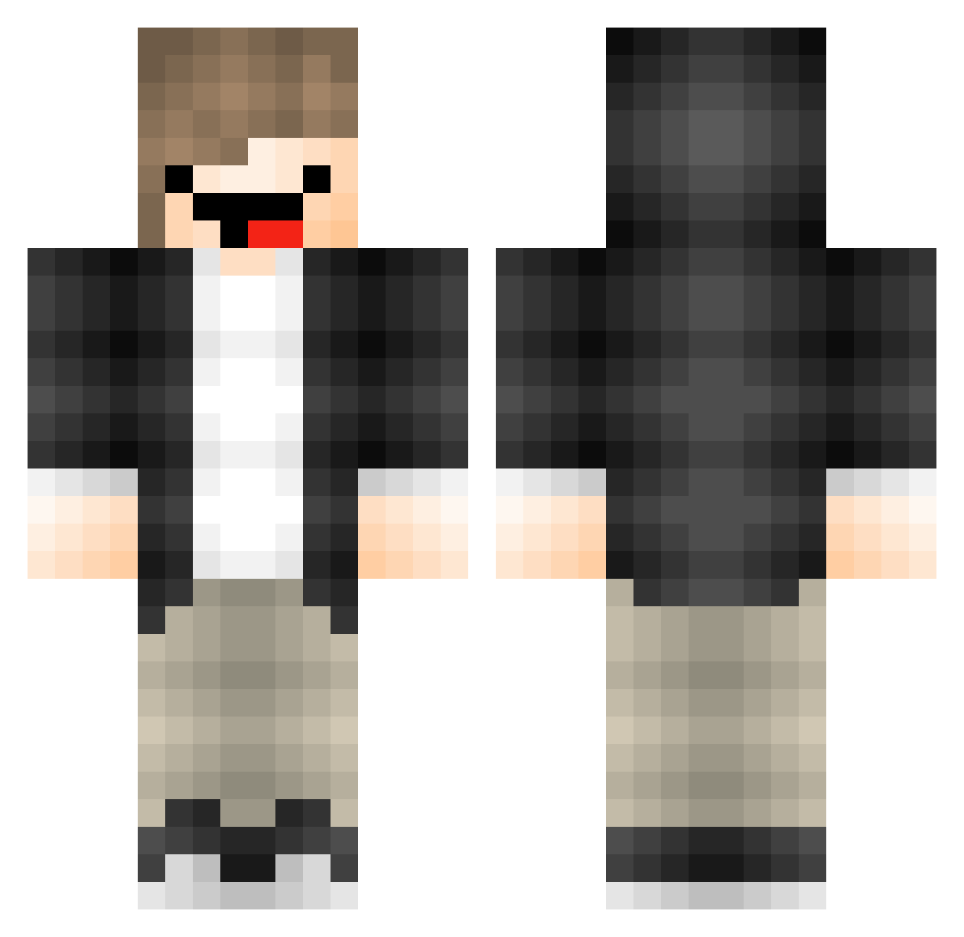 Phillis Minecraft skin, front and back view