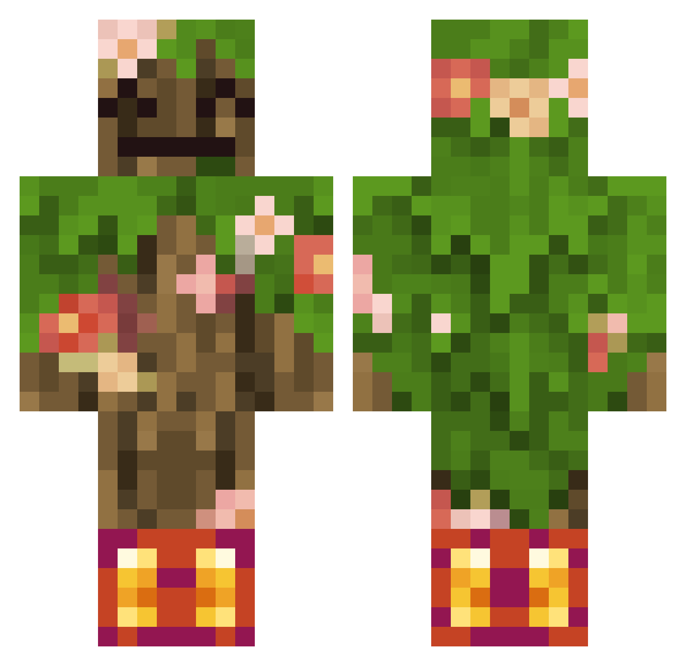 SERAPH_TERMINAL Minecraft skin, front and back view