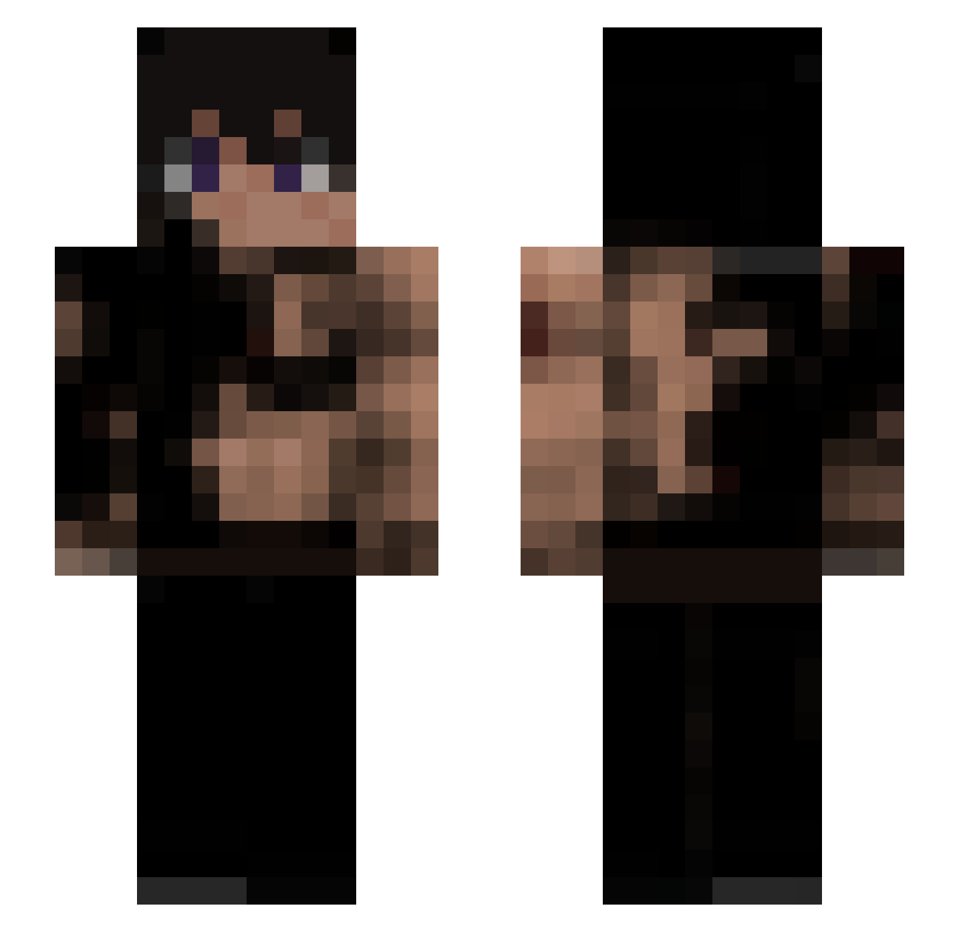 oCrii_ Minecraft skin, front and back view