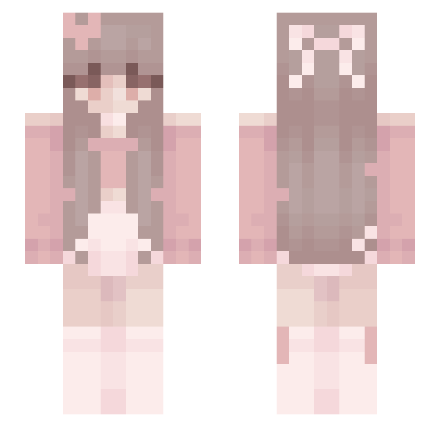 SourCookieSenpai Minecraft skin, front and back view