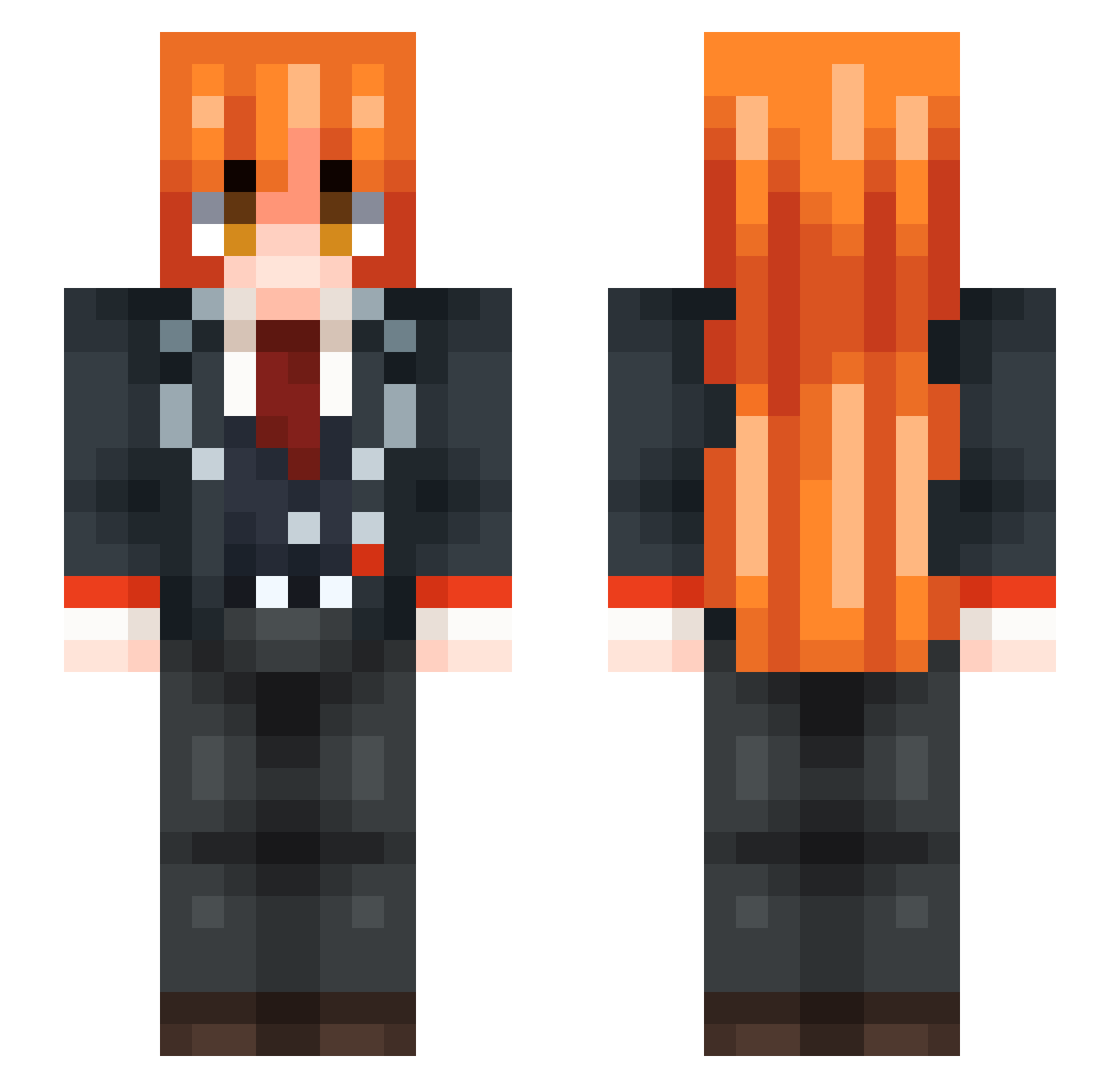 Sleepy_Hazel Minecraft skin, front and back view