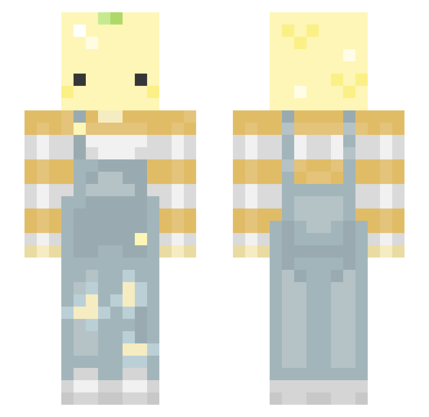 SpookySushi Minecraft skin, front and back view