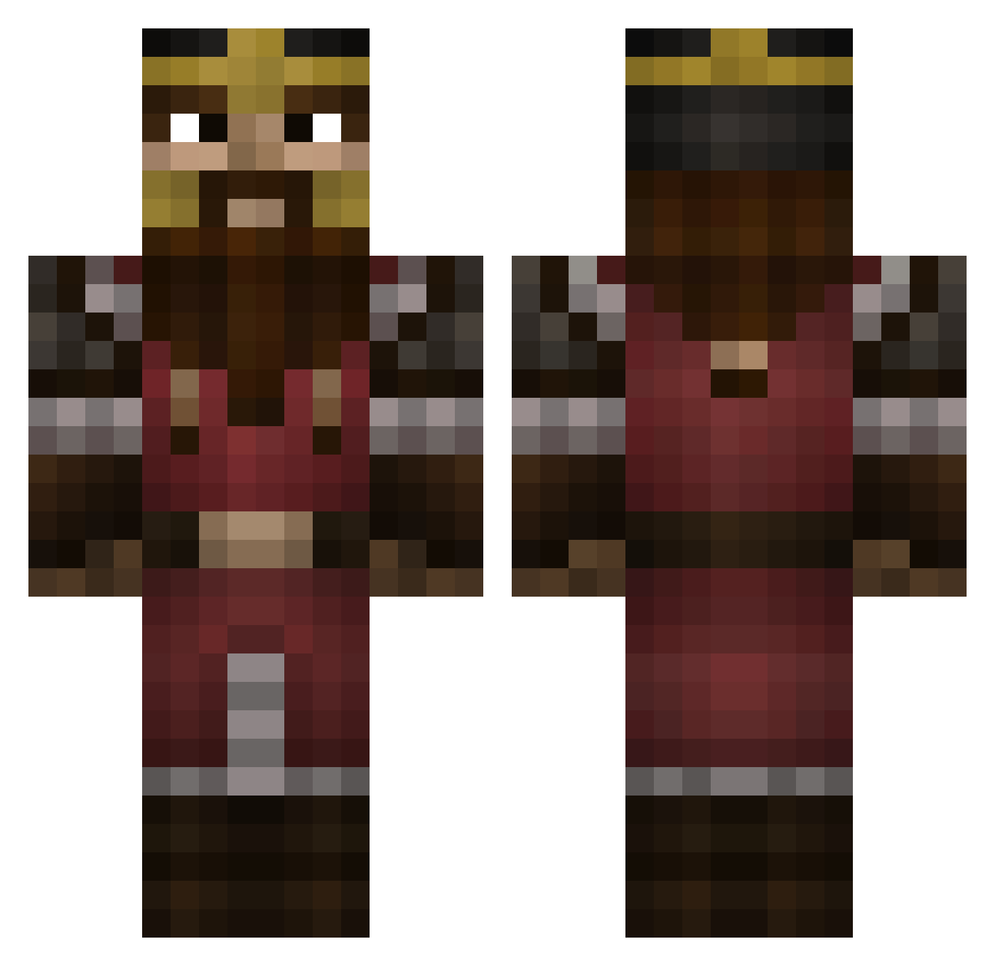 XtremeFox_98 Minecraft skin, front and back view