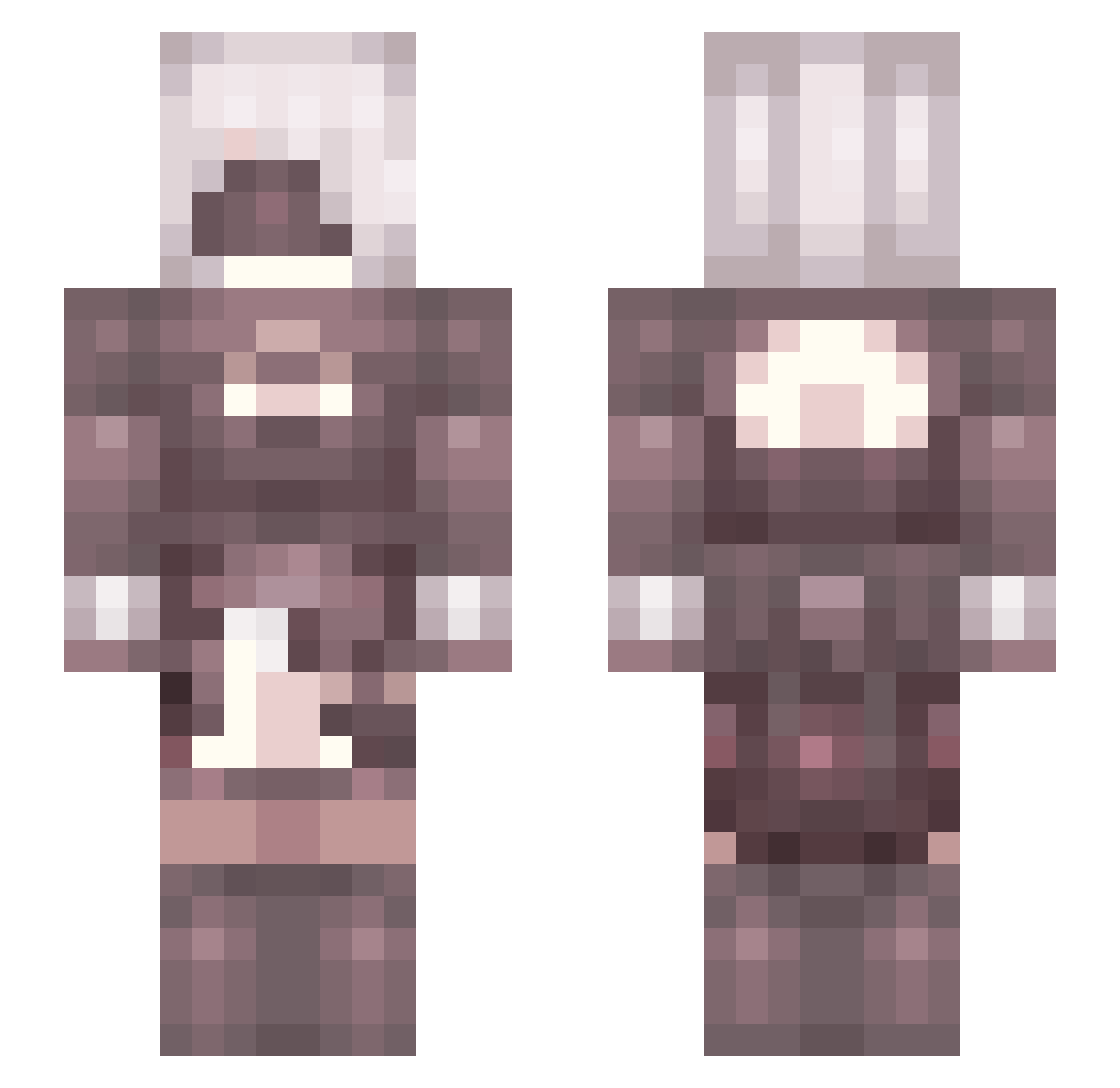 Jagaemo Minecraft skin, front and back view