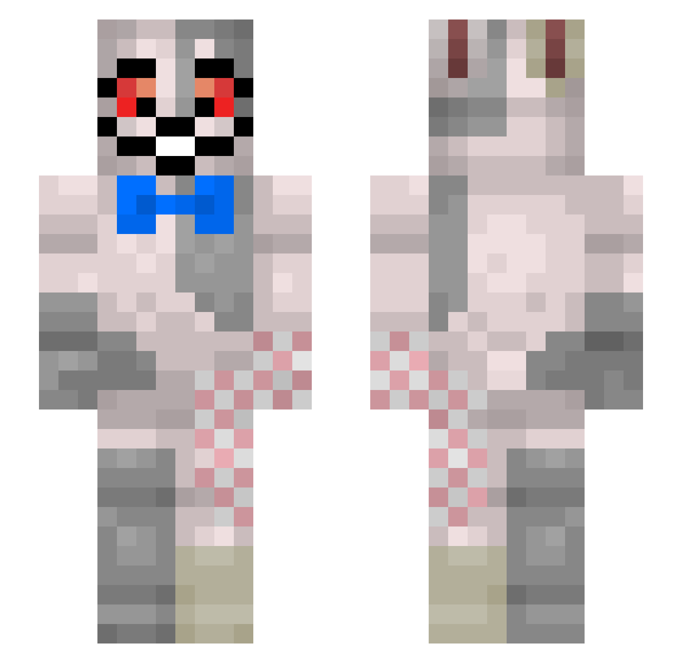 KidDresden Minecraft skin, front and back view