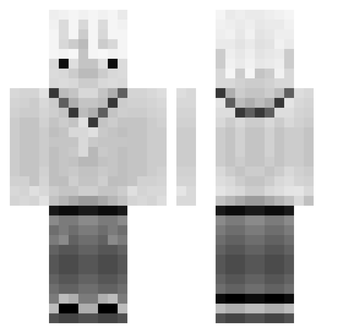 EdzikPierdzik Minecraft skin, front and back view