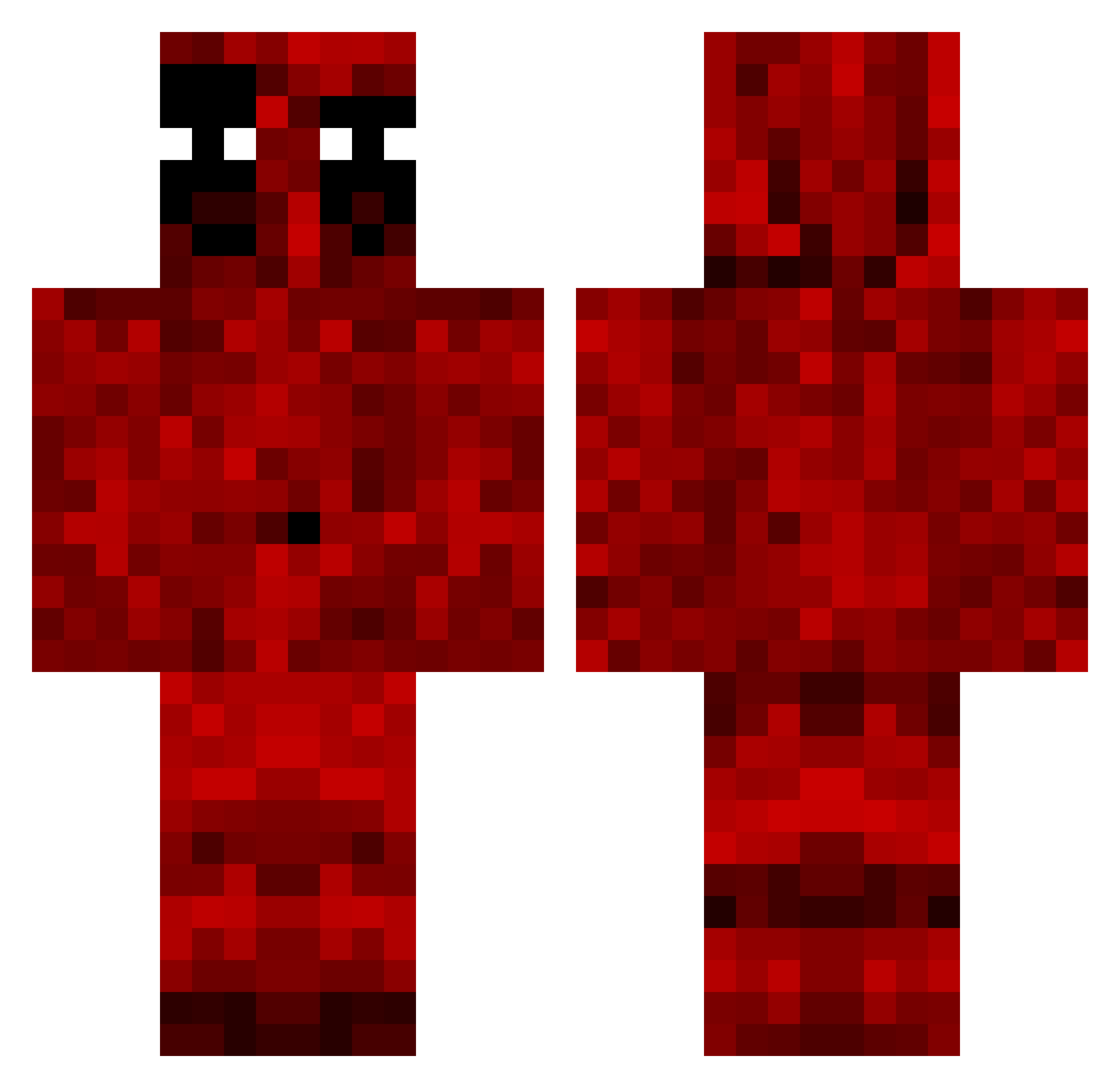 Trichyketchup Minecraft skin, front and back view