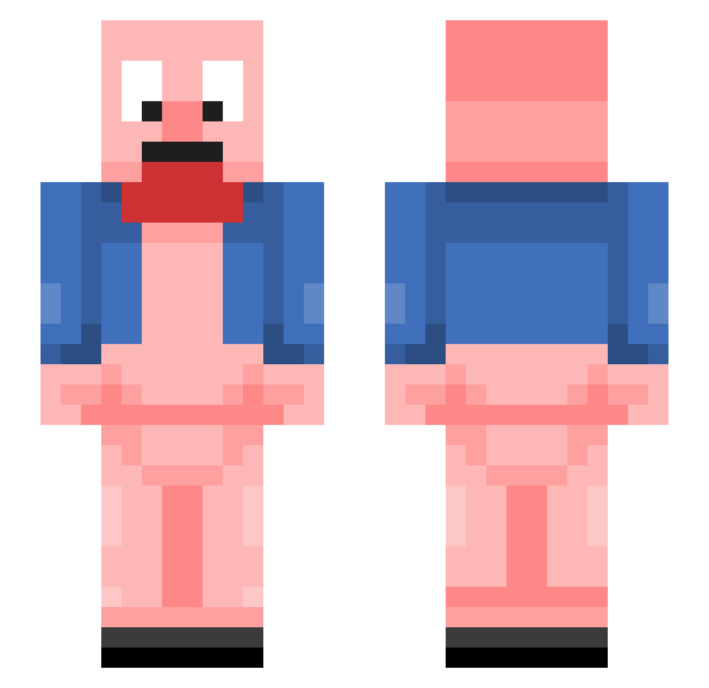 oQQhavelinho Minecraft skin, front and back view