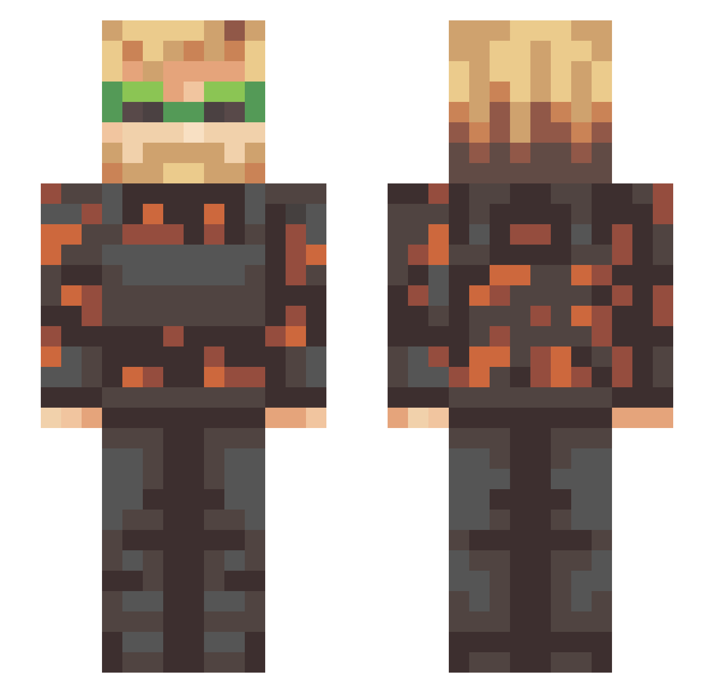 _flee Minecraft skin, front and back view