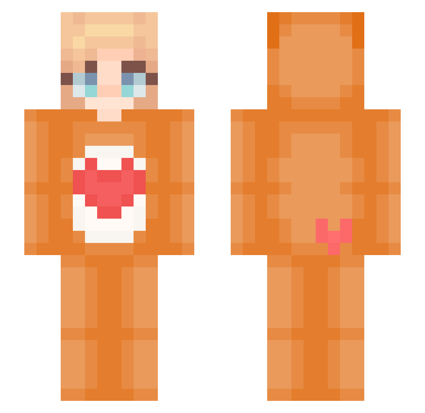 BlipBlap49 Minecraft skin, front and back view