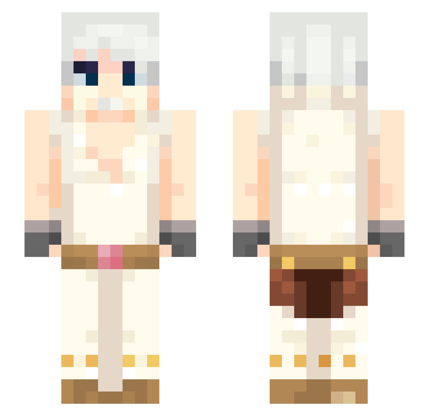 tod1g Minecraft skin, front and back view