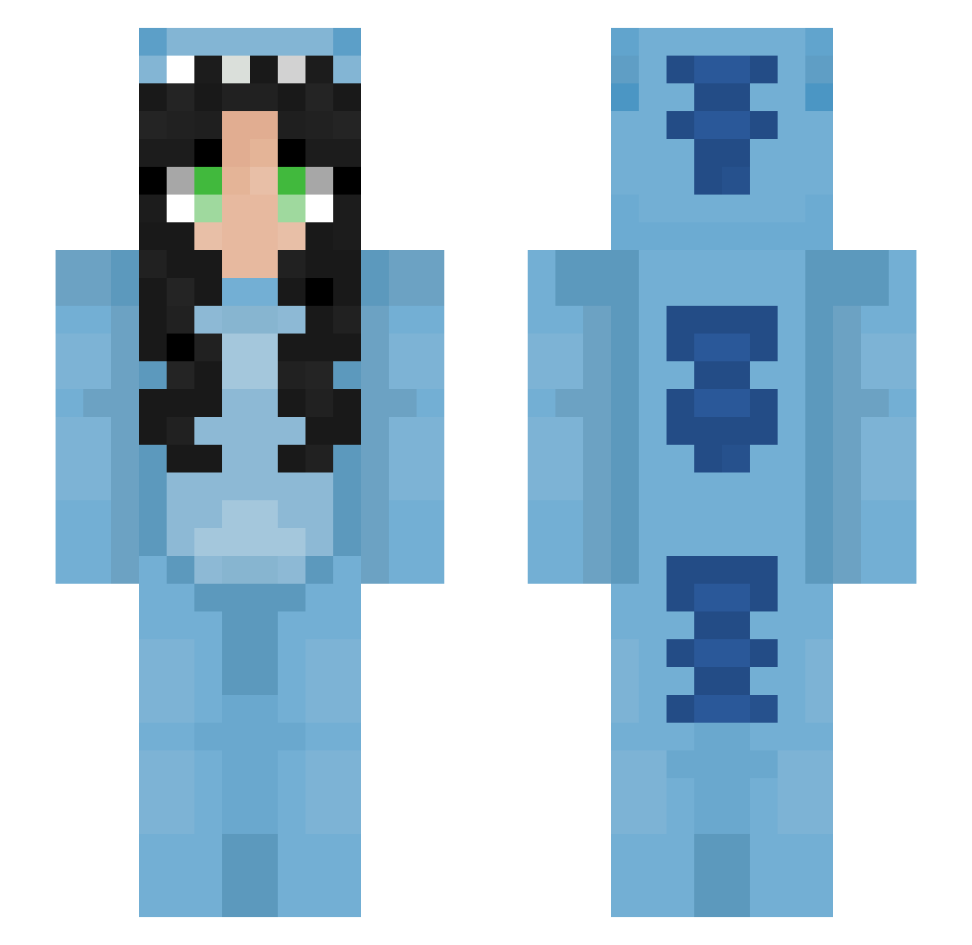 ZY31 Minecraft skin, front and back view