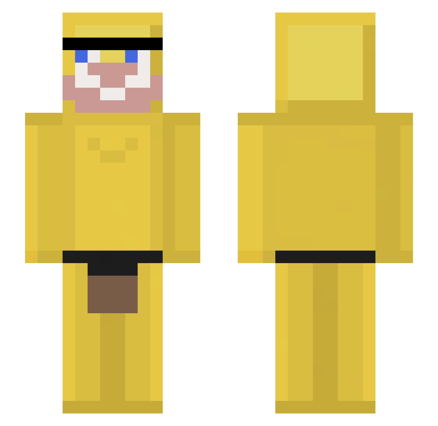 ItsKashOnYT Minecraft skin, front and back view