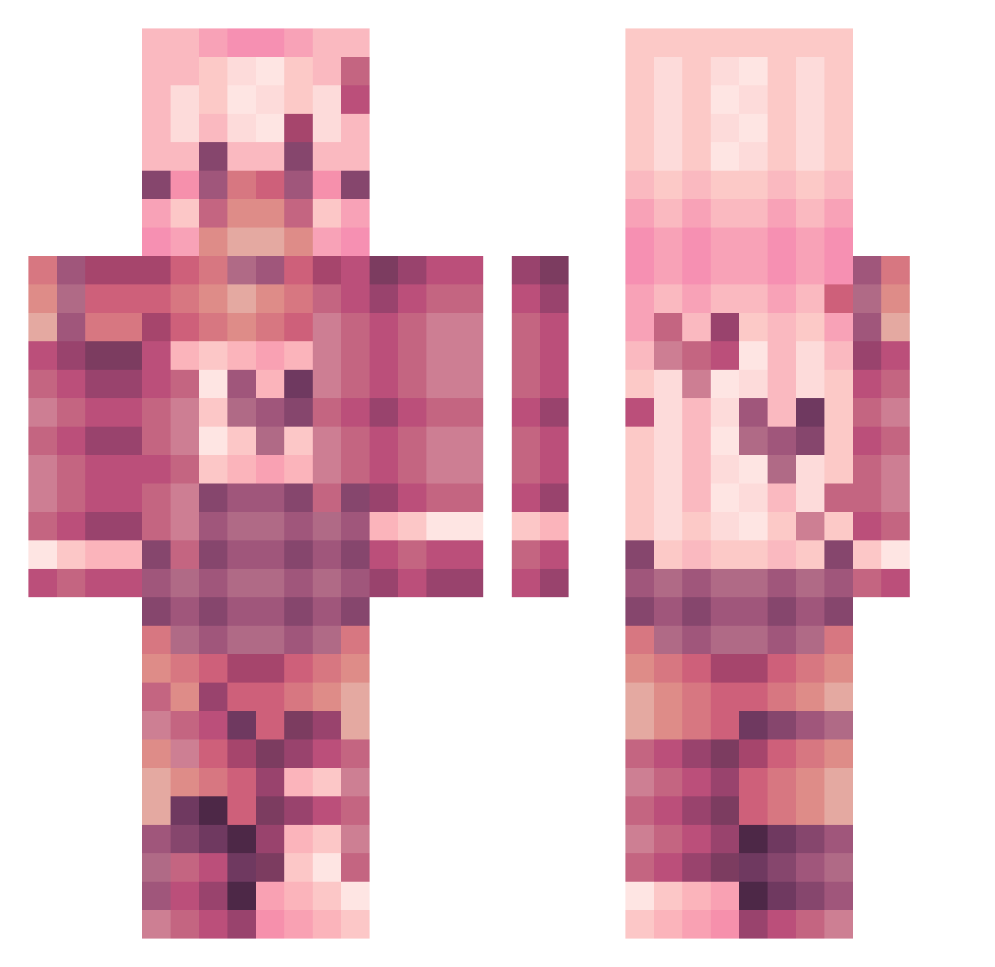 __Starlight_ Minecraft skin, front and back view