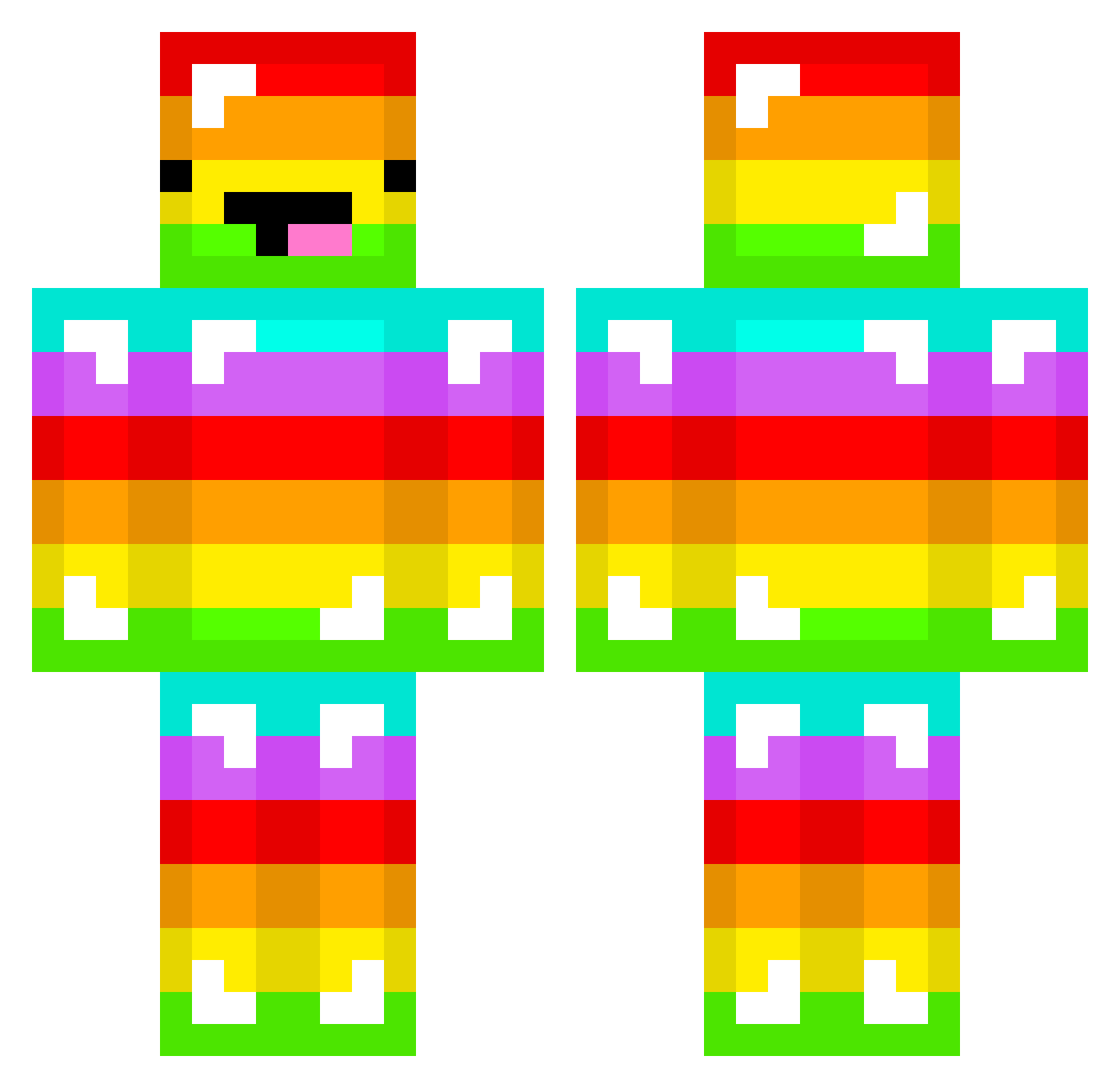 Madsea14 Minecraft skin, front and back view