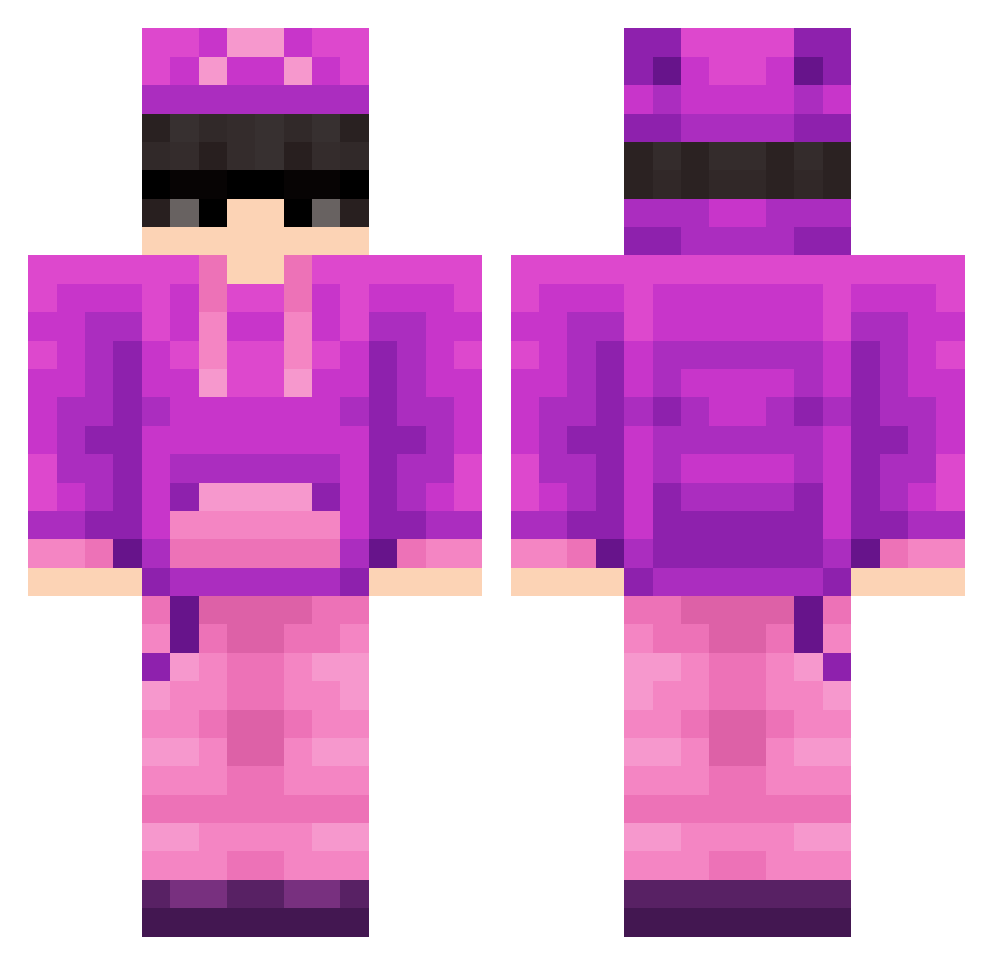 aldo_geo Minecraft skin, front and back view