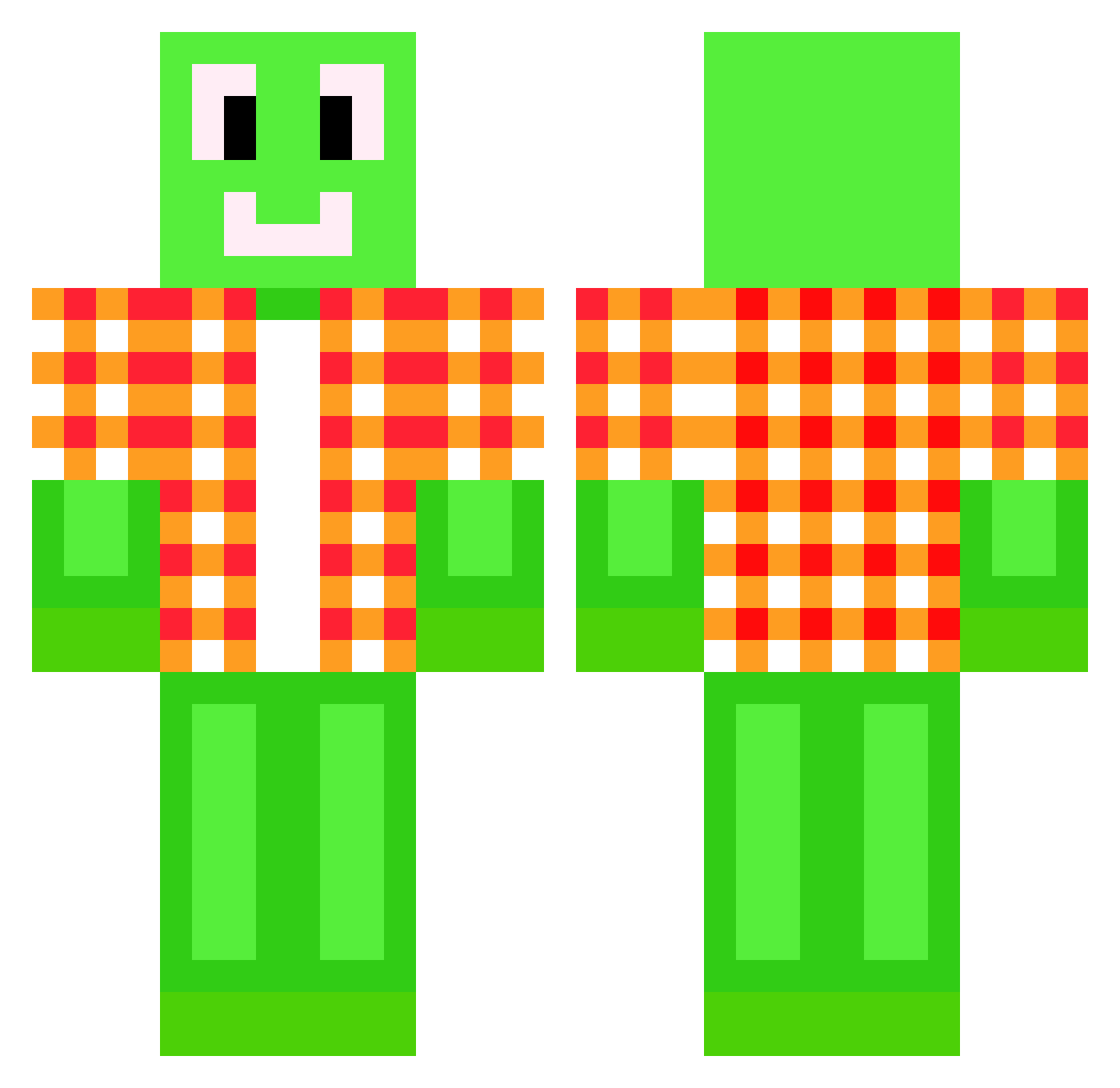 Tymexd45 Minecraft skin, front and back view