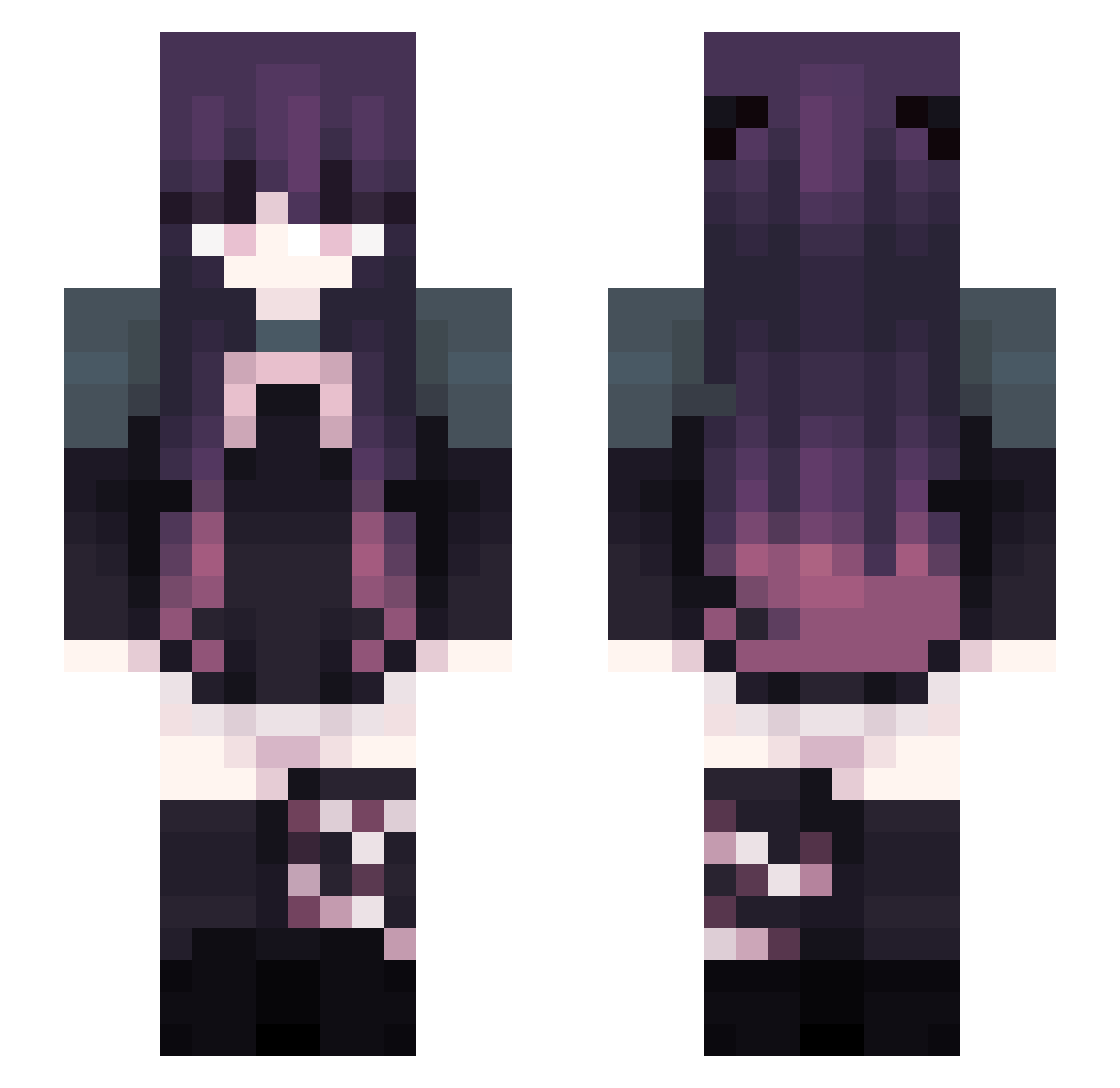 soupuw Minecraft skin, front and back view