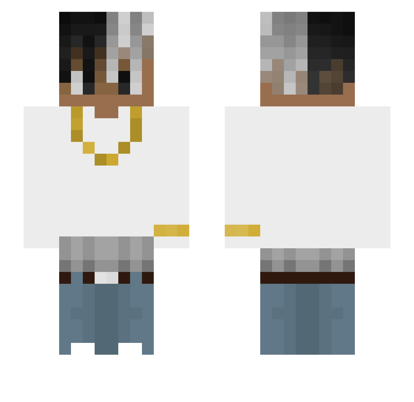 smokeasacc Minecraft skin, front and back view