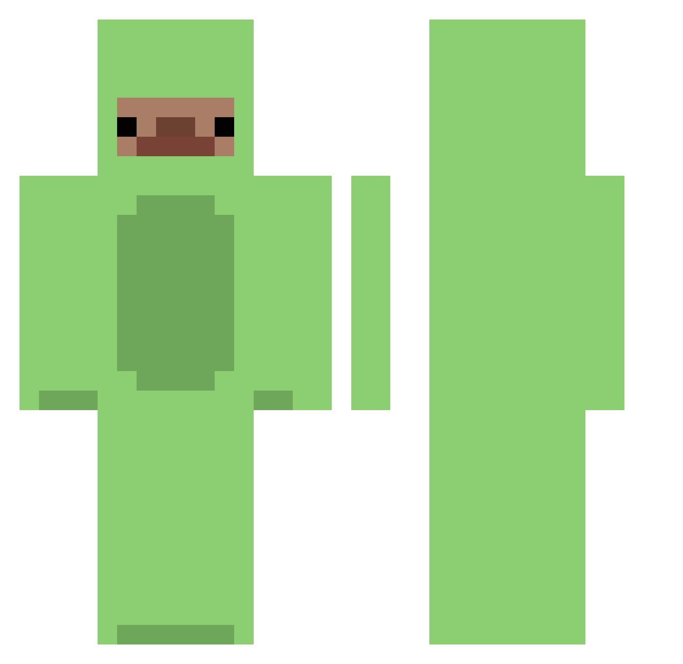 kubasyt Minecraft skin, front and back view