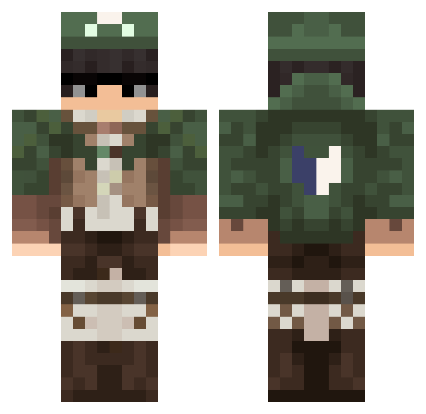 aldogeo Minecraft skin, front and back view