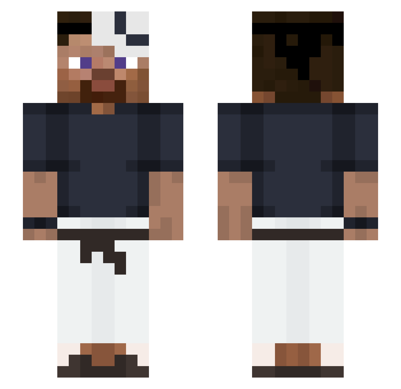 seyiz Minecraft skin, front and back view