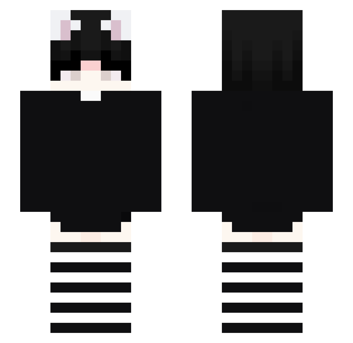 Moonsler Minecraft skin, front and back view
