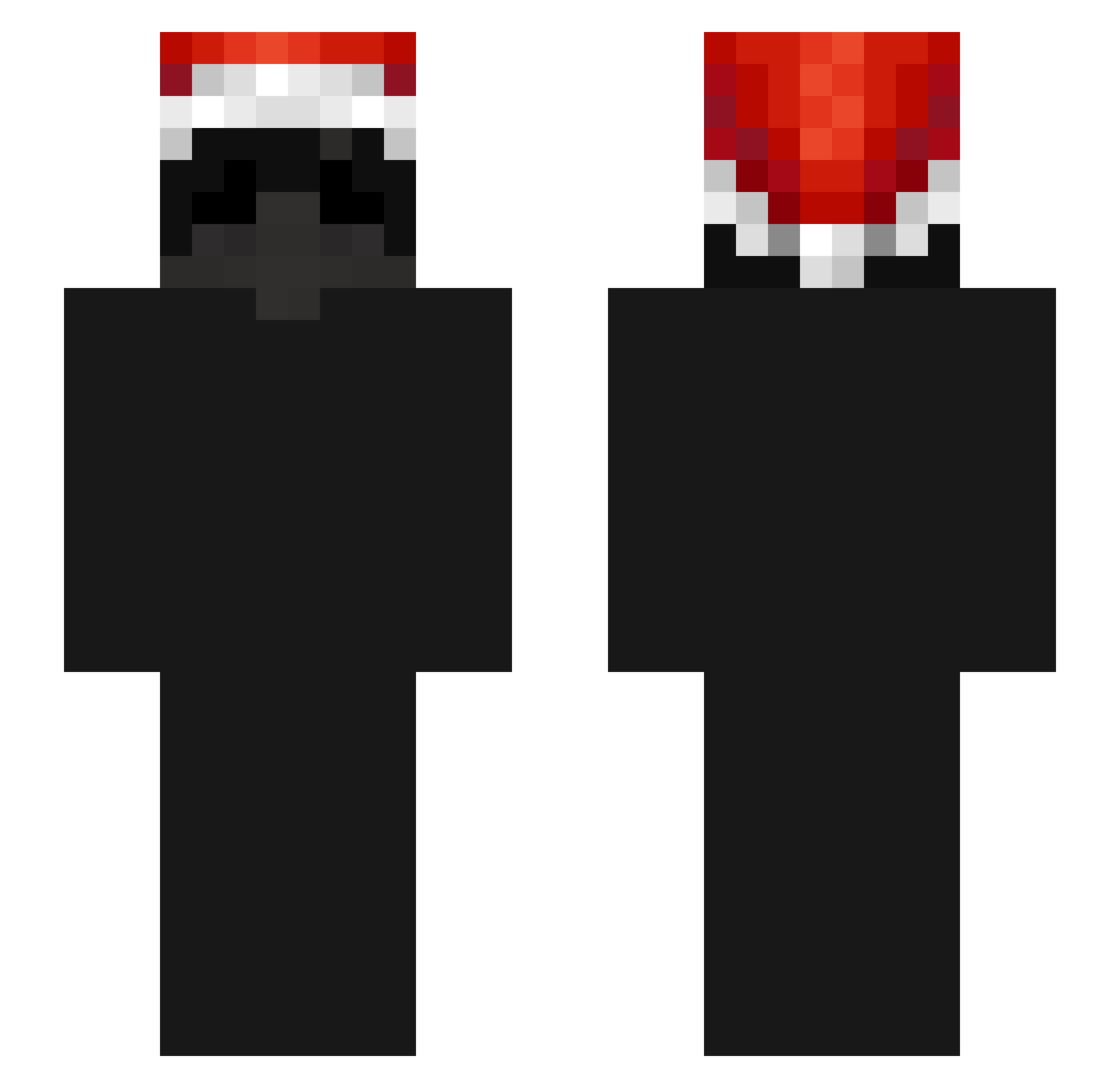 SimplyNo Minecraft skin, front and back view
