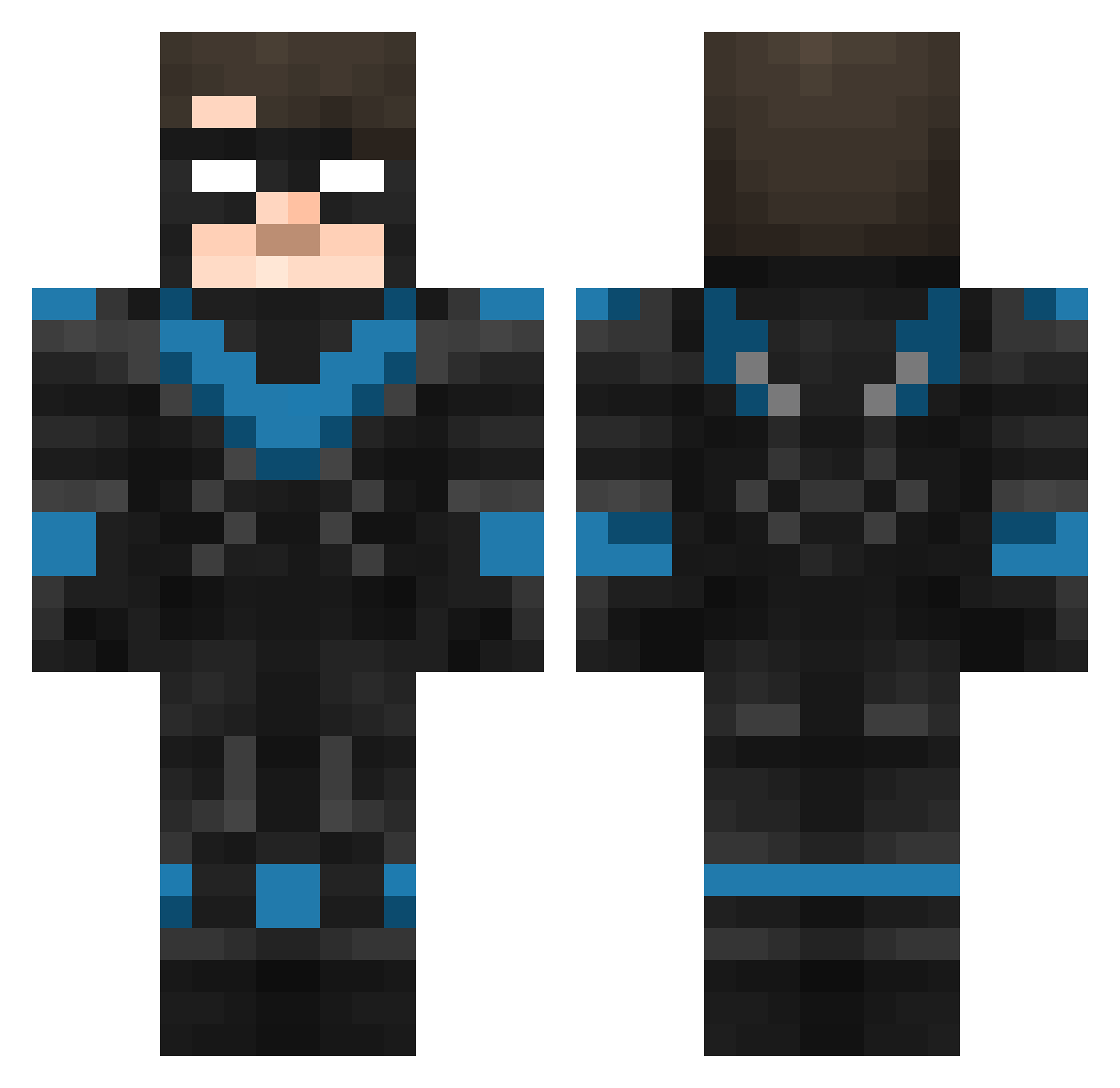 ironocdude Minecraft skin, front and back view