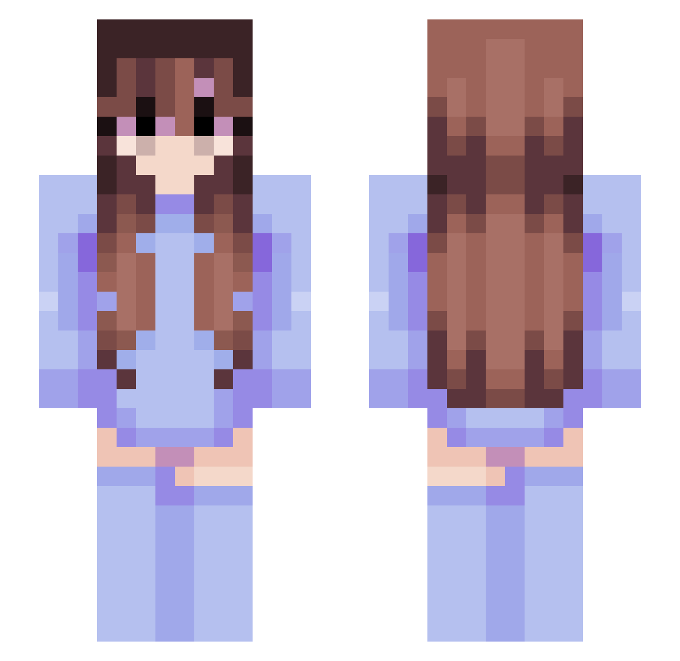 echern Minecraft skin, front and back view