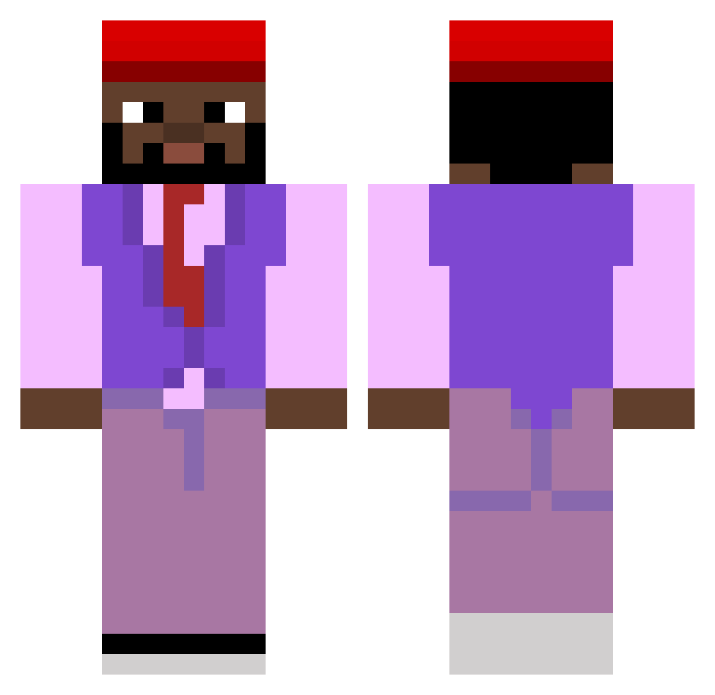 konchius27 Minecraft skin, front and back view