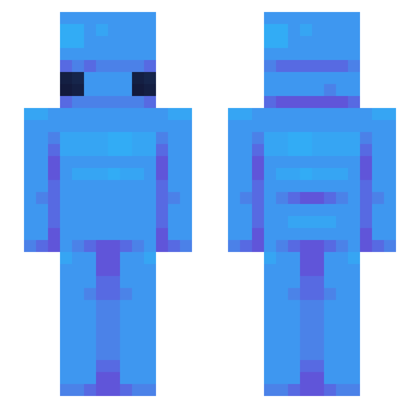 LeiLey67 Minecraft skin, front and back view