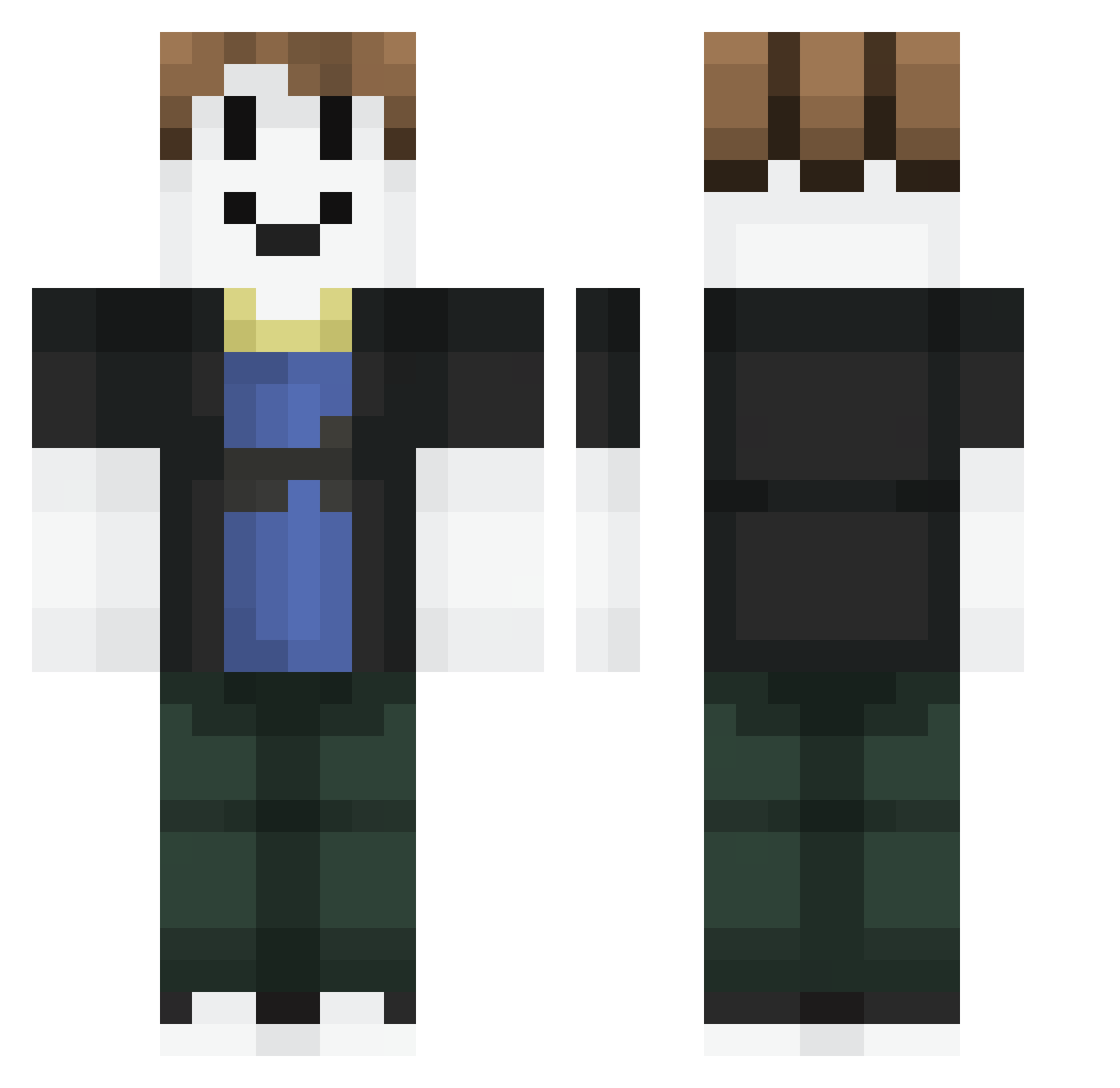 milkol8 Minecraft skin, front and back view