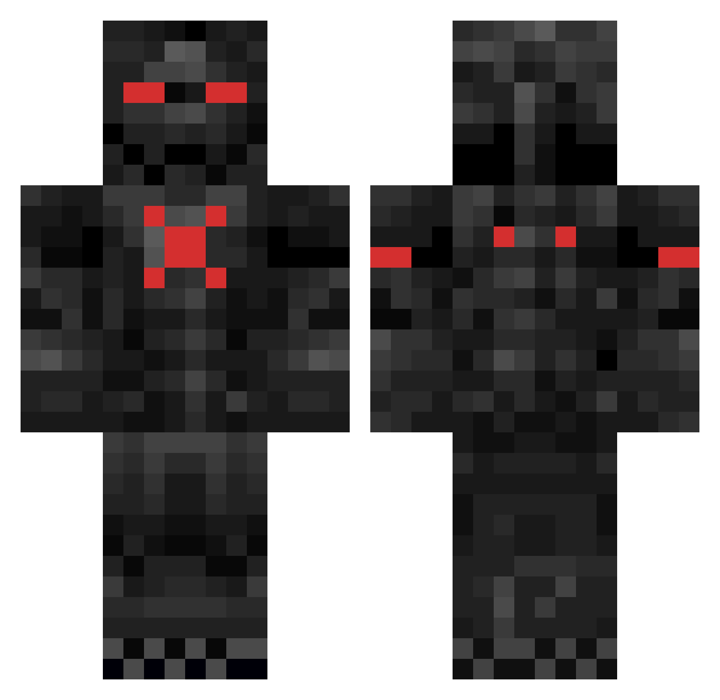 Tw1nkleFart Minecraft skin, front and back view