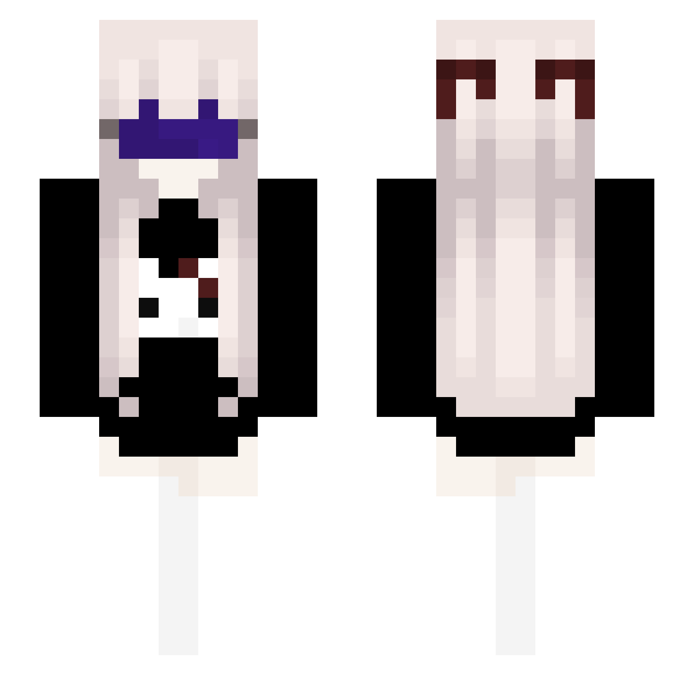 N3bulaaaaa Minecraft skin, front and back view