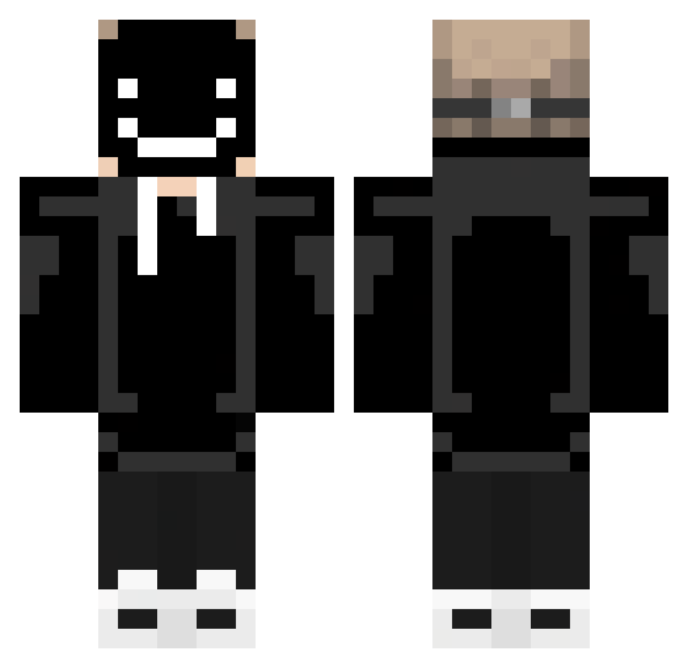 salma20 Minecraft skin, front and back view