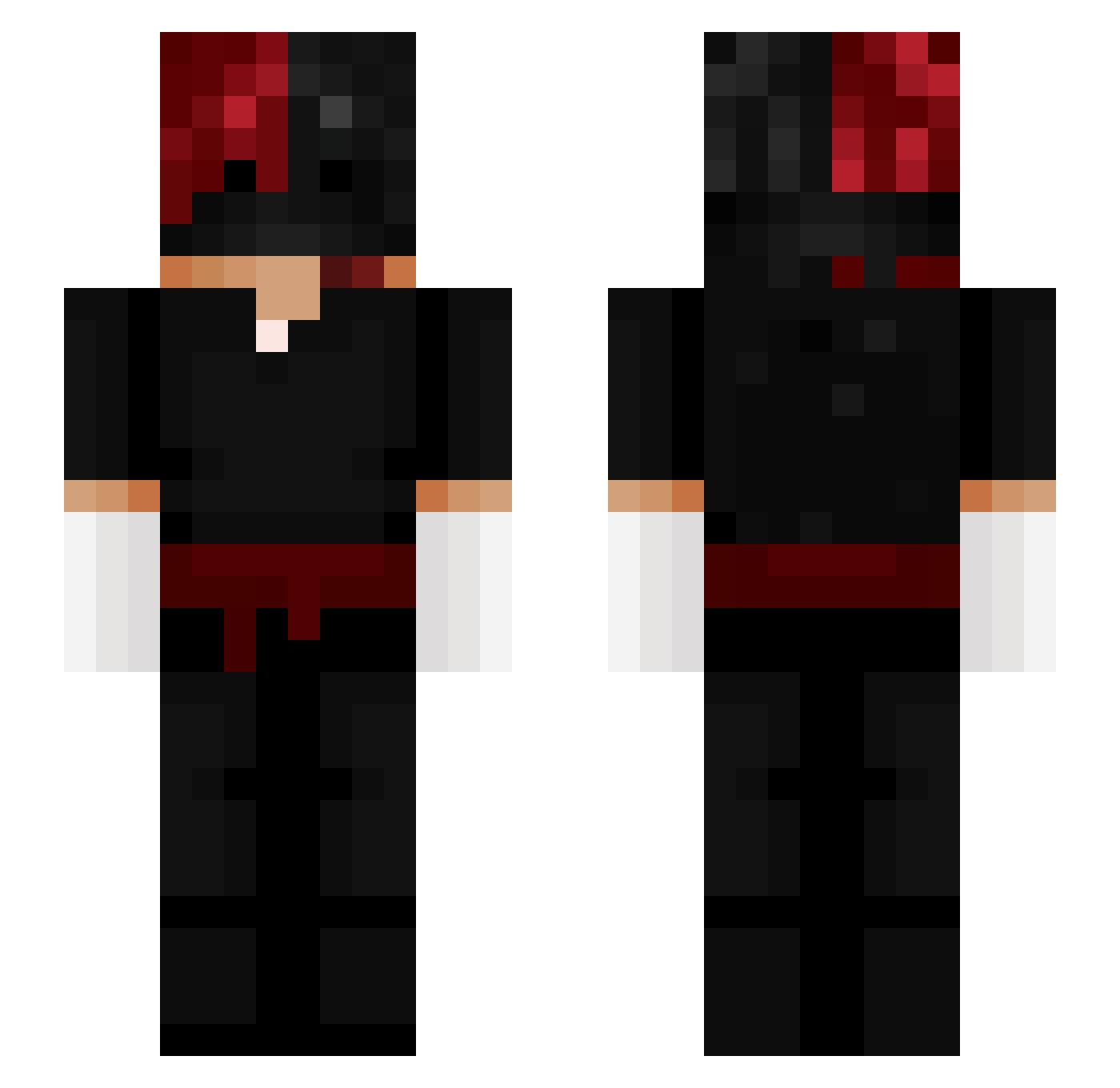 Shmaggie Minecraft skin, front and back view