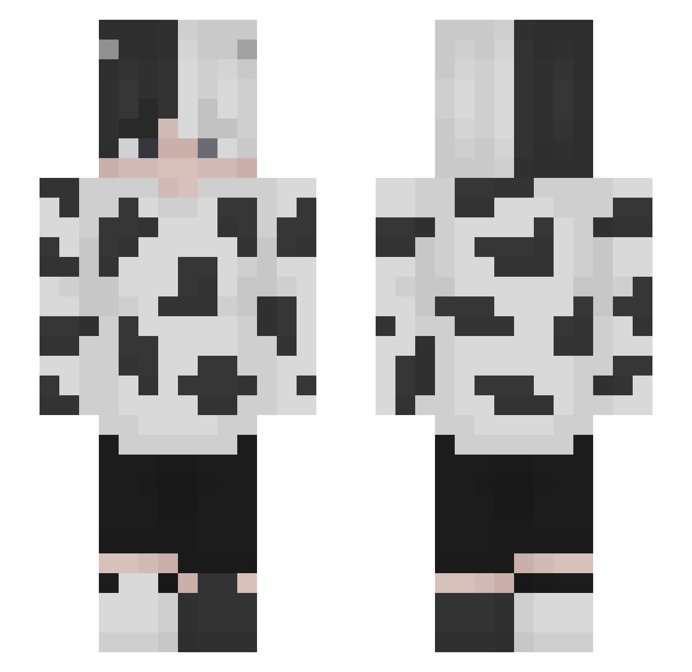Docnoob074 Minecraft skin, front and back view