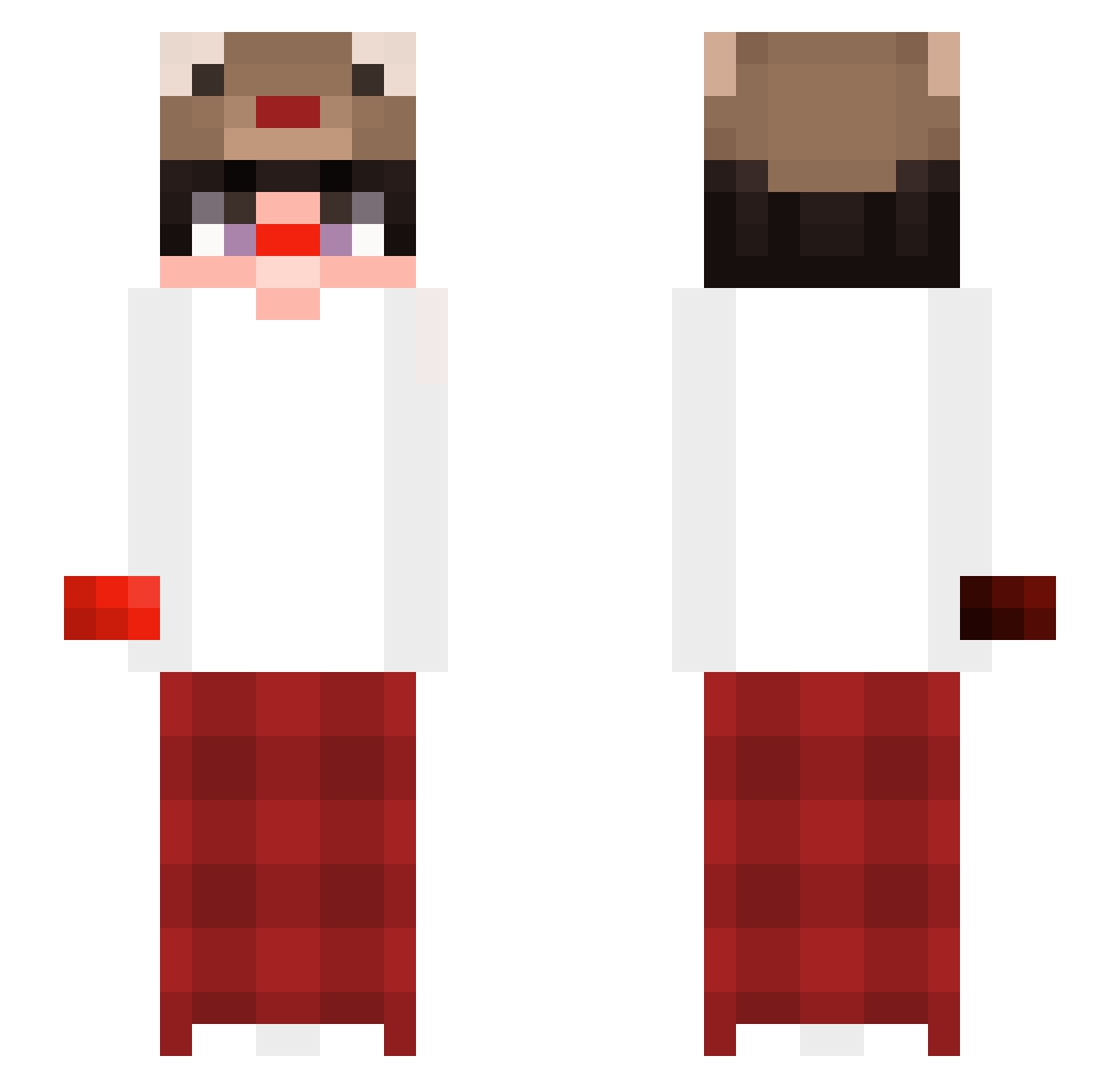 Vynorae Minecraft skin, front and back view