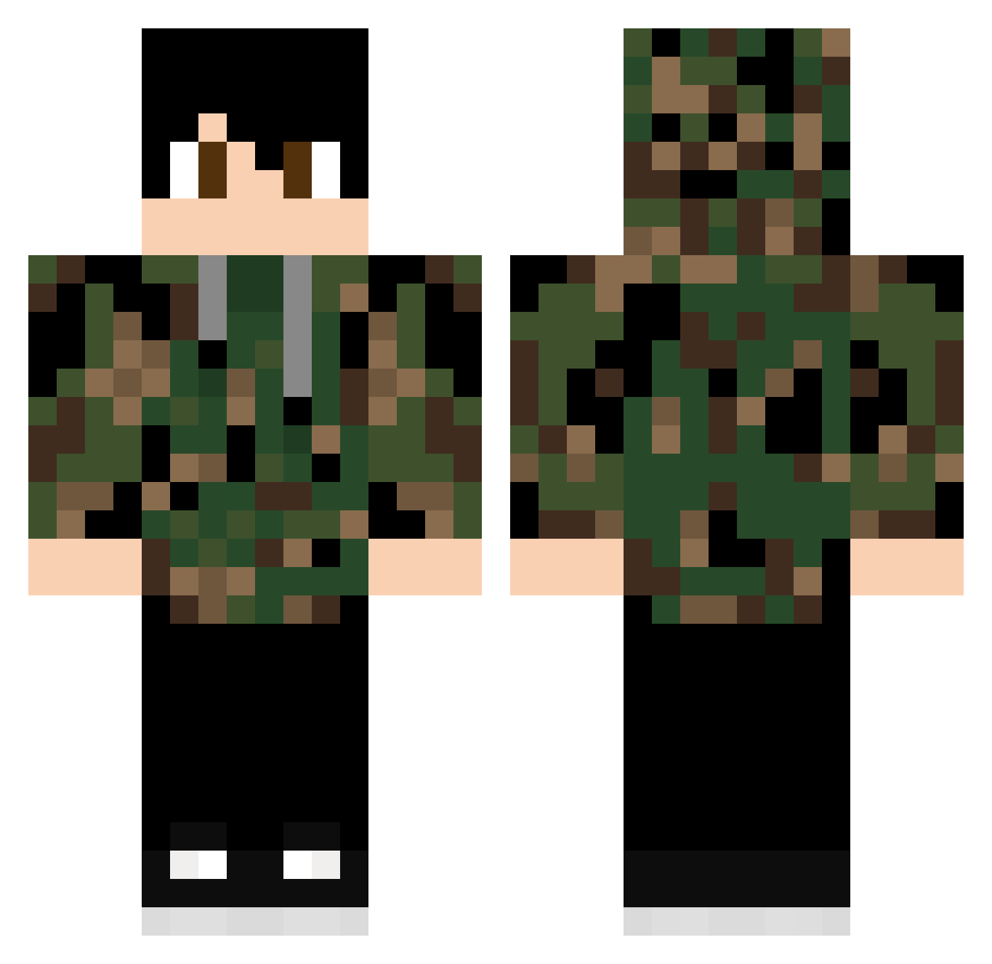 pyrofreak4life Minecraft skin, front and back view