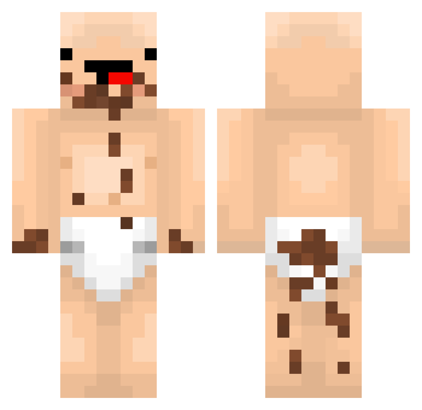 Olaka5757 Minecraft skin, front and back view