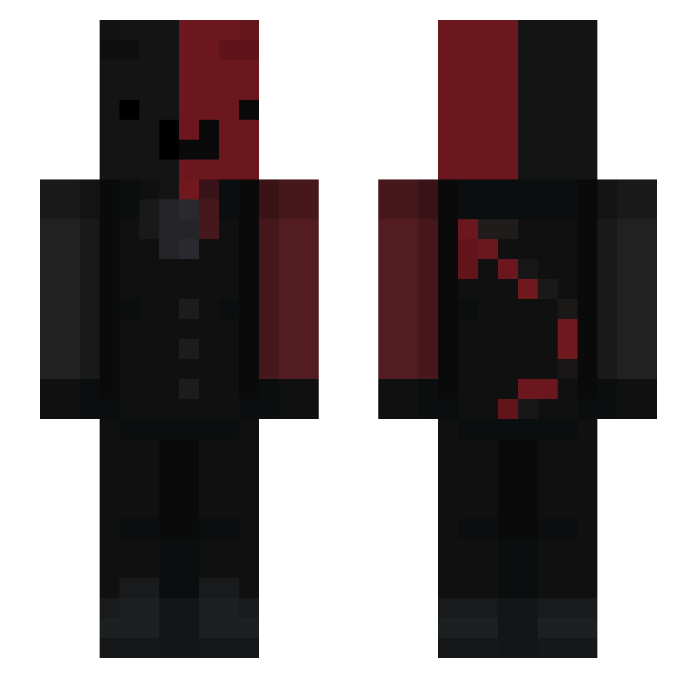 Kad0318MC Minecraft skin, front and back view