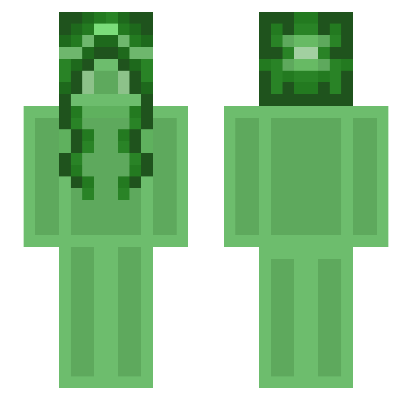 Nyx4life Minecraft skin, front and back view