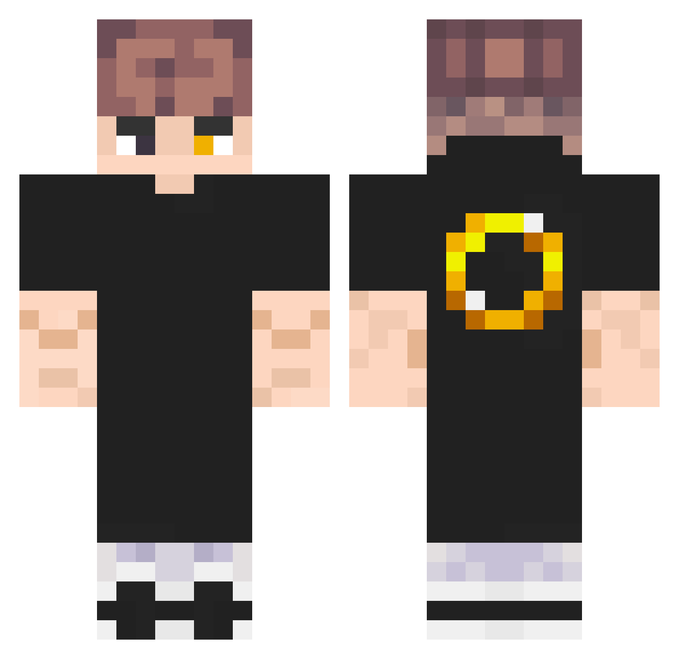 Paki17 Minecraft skin, front and back view