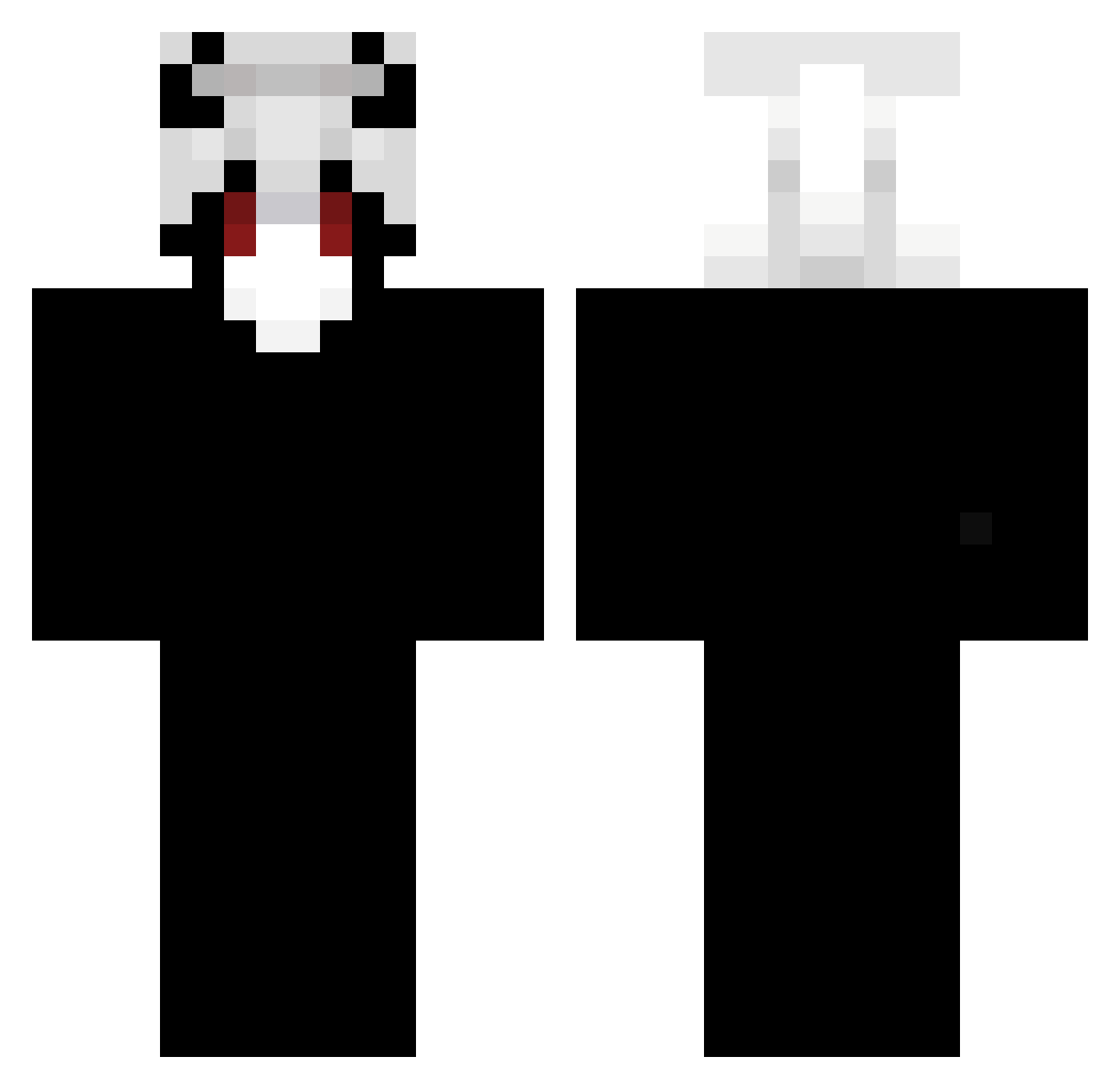 alrkz Minecraft skin, front and back view