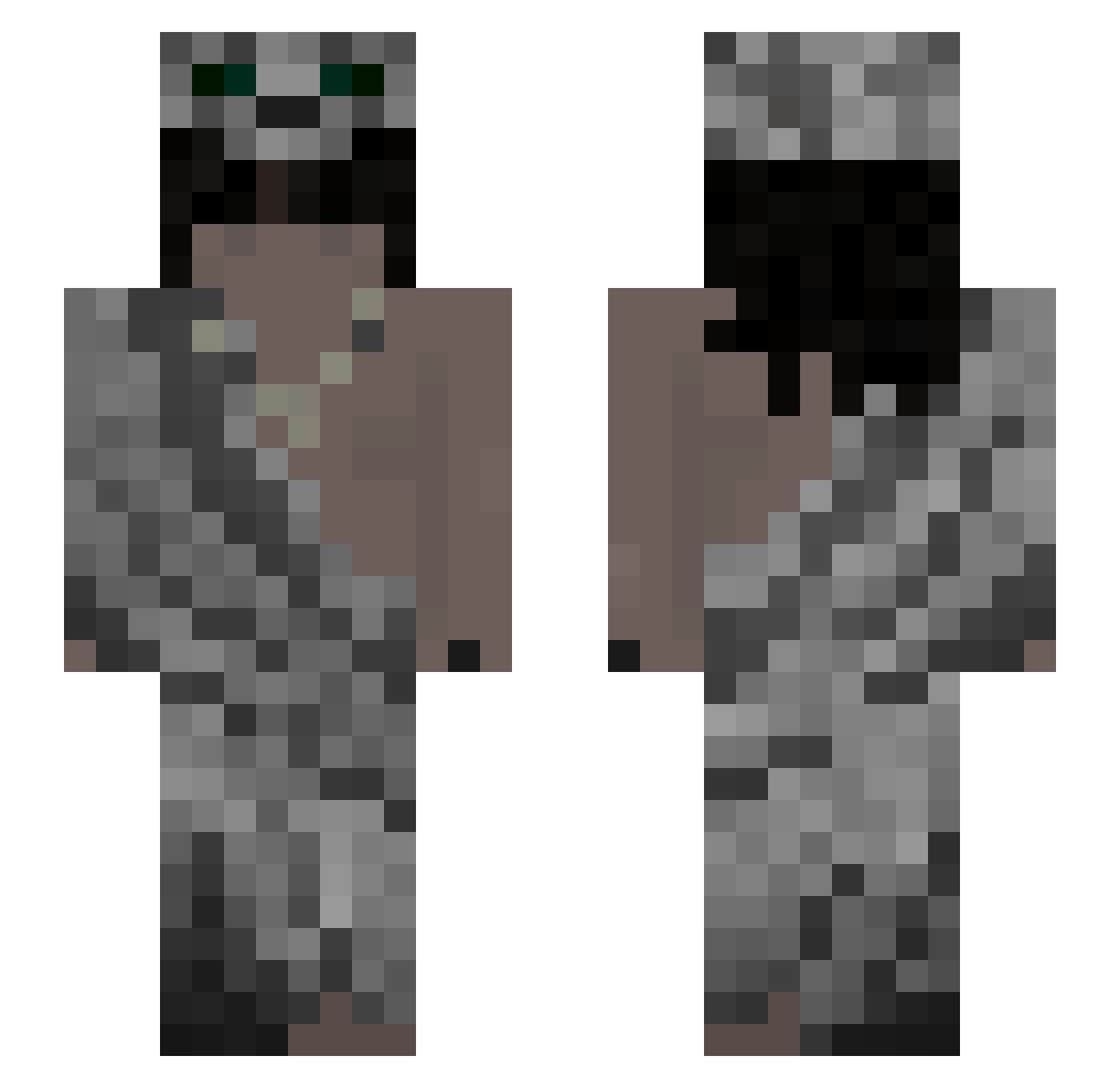 1rbis Minecraft skin, front and back view