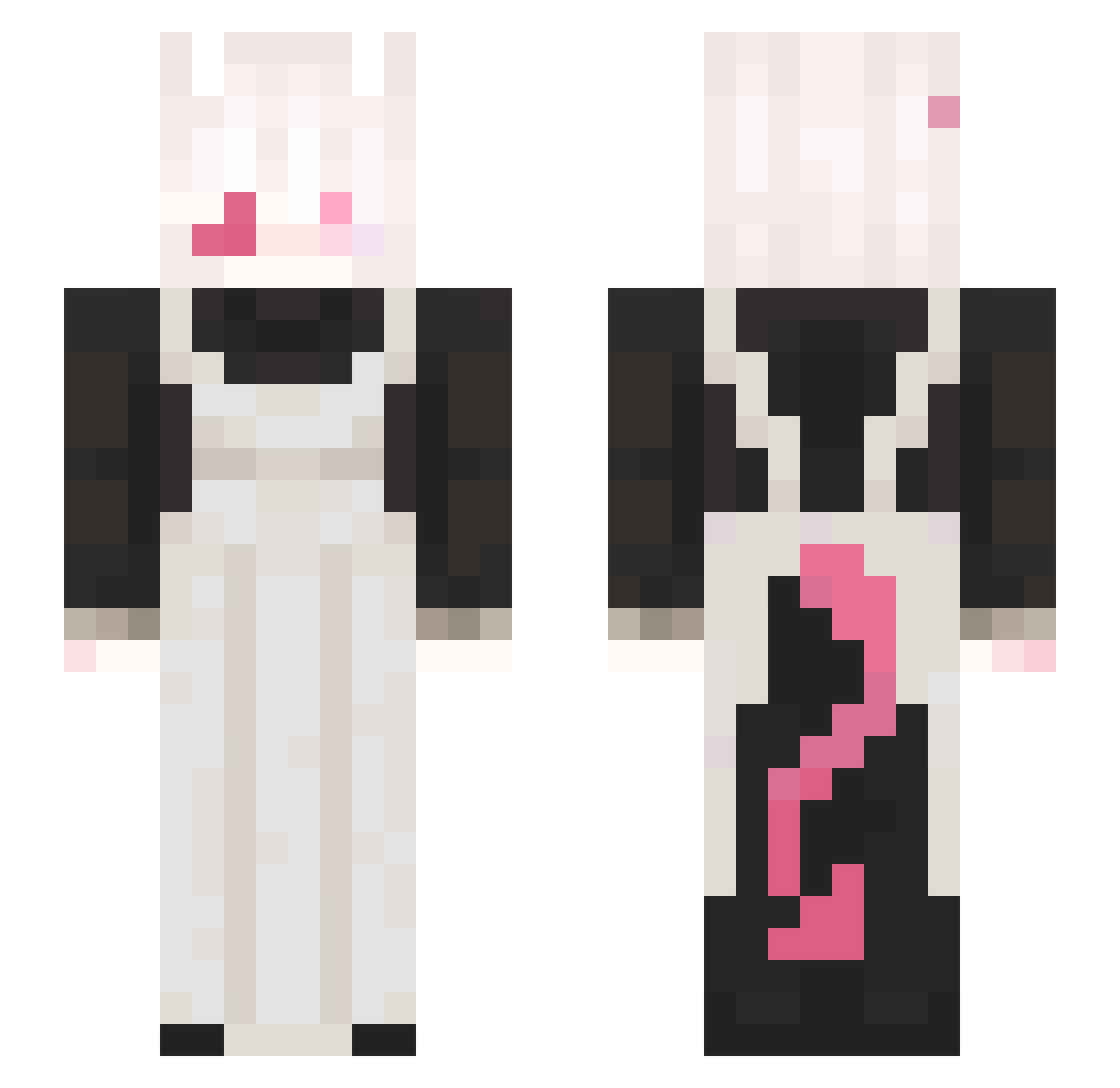 astrolezx Minecraft skin, front and back view